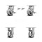 Service Caster 4 Inch V Groove Semi Steel Caster Set with 2 Brakes/Swivel Lock 2 Rigid SCC SCC-30CS420-VGR-TLB-BSL-2-R-2 - alternate 1